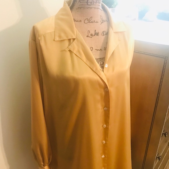 VINTAGE ELIZABETH GOLDEN BLOUSE - Picture 1 of 3